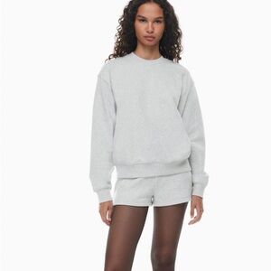 Aritzia TNA Sweatfleece Cozy Shorts Gray Size M